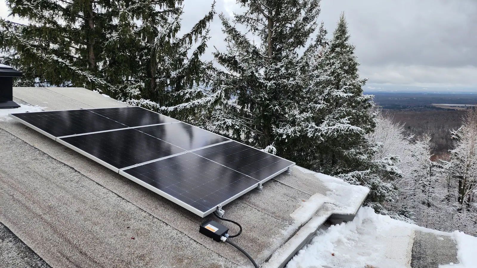 Première neige sur les modules